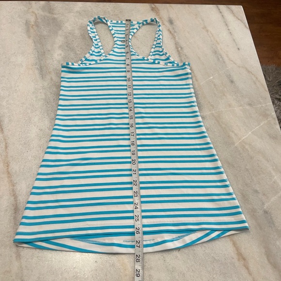 Lululemon" Cool Racerback Stripe blue and white, - Picture 12 of 13